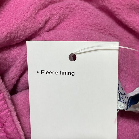 New Croft & Barrow Quilted Vest Size XL Hot Pink Full Zip Mock Neck Jacket - Picture 6 of 8